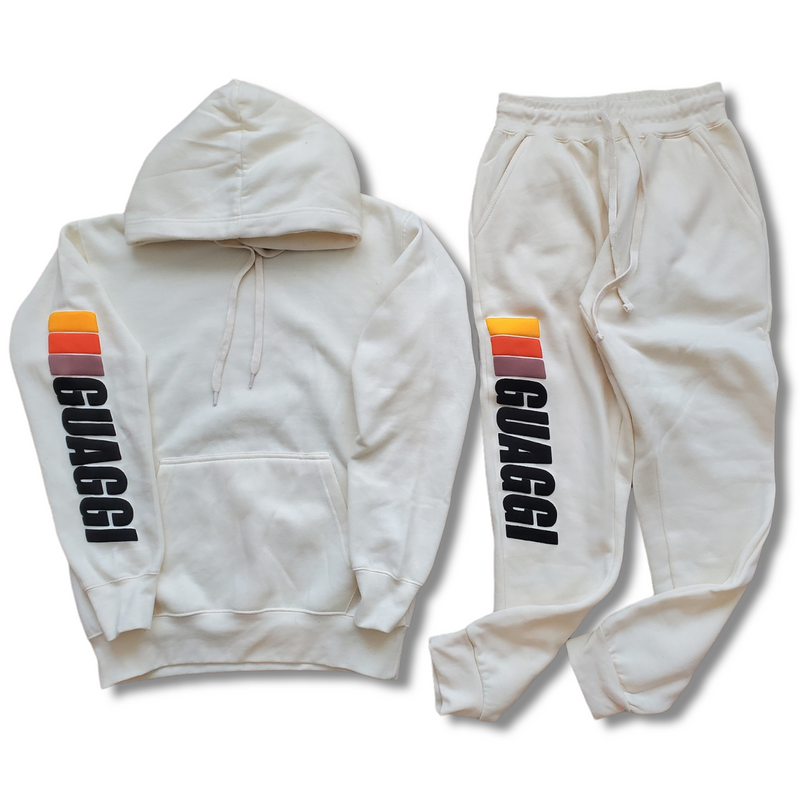 Mens RUNit Up Jogger Suit - Off White