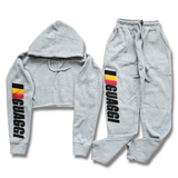 Womens Crop/Adult RUNit Up Jogger Suit - Grey