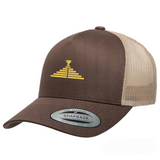 Tan/Brown Logo Trucker