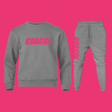 MOTION SWEATER SET - GREY PINK