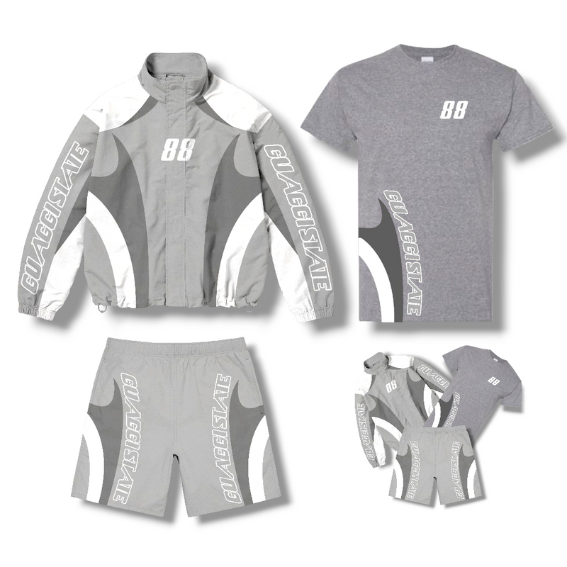 3-Piece State Track Short Set - Stone