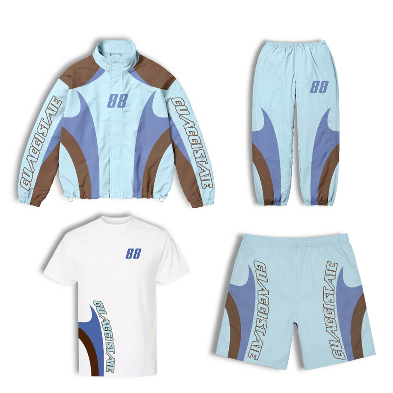 4-Piece Wave Blue - State Track Set 25'