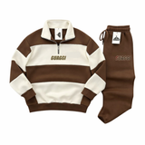 1/4 Zip Rugby Set - Coffee